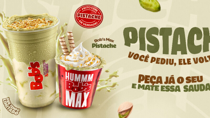 Bob’s anuncia retorno das sobremesas de pistache ao menu