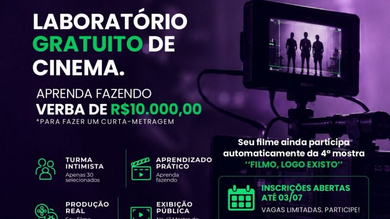 CineLab Fora do Eixo abre inscrições em Caconde