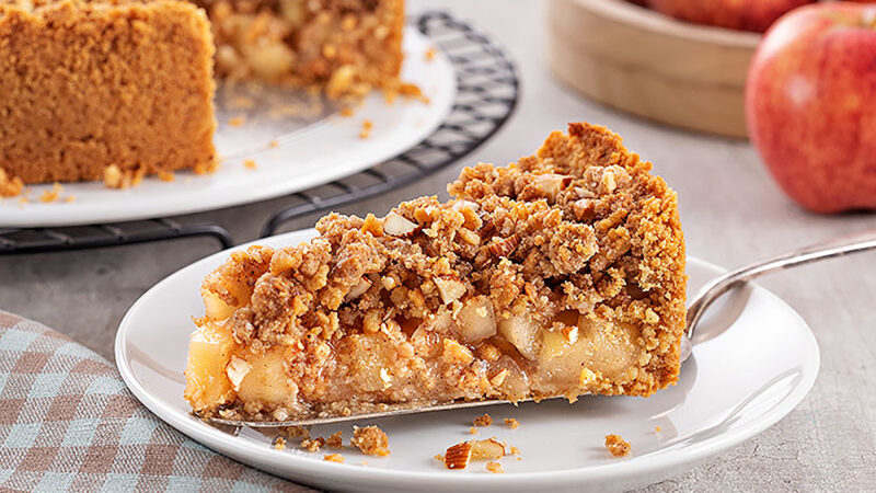 Torta de Maçã com Crumble é aposta para dias de jogo