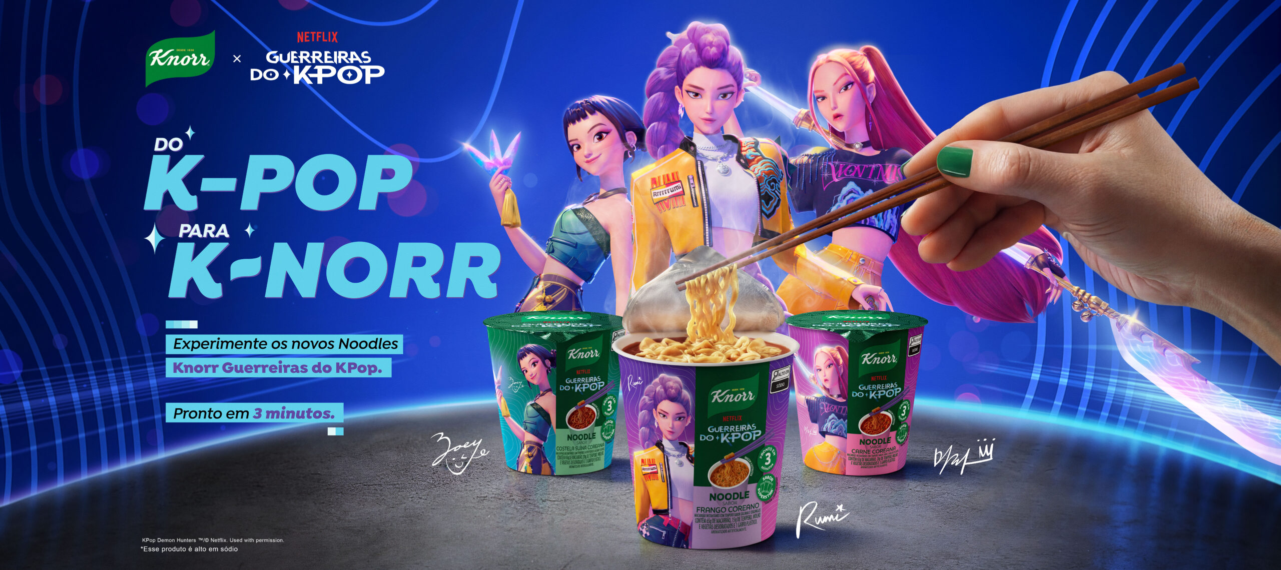 Knorr Noodles lança edição com Guerreiras do K-Pop