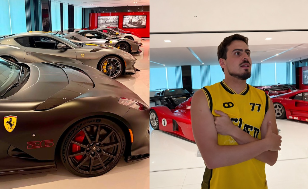 Jon Vlogs visita coleção de Ferraris em Miami
