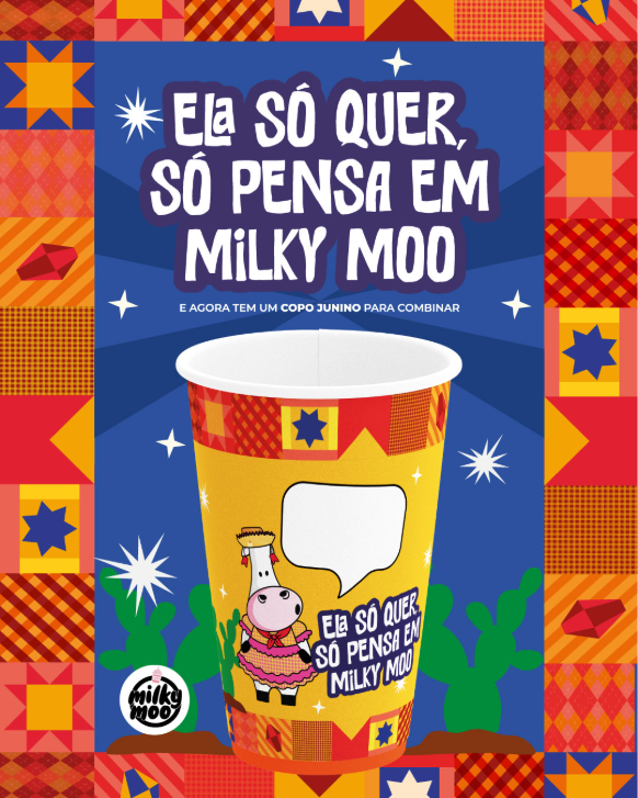 Milky Moo lança copo temático de São João no Nordeste