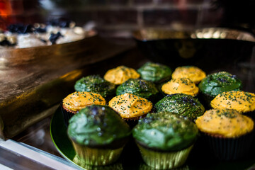 Muffins de chocolate para torcer pelo Brasil