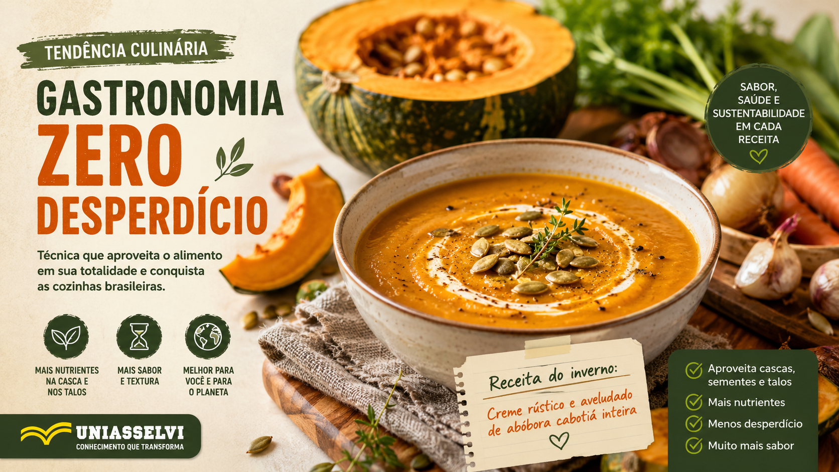 Gastronomia zero desperdício ganha espaço no inverno