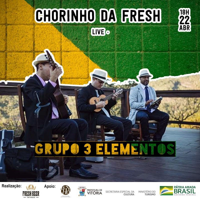 Grupo 3 Elementos faz live de samba-choro em Vitória