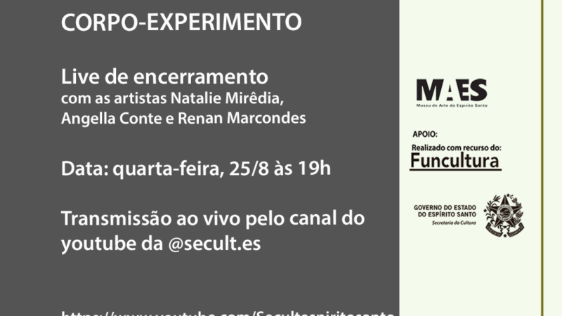 Exposição CORPO-EXPERIMENTO encerra programação com live
