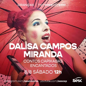 Contos capixabas ganham live com Dalisa Campos