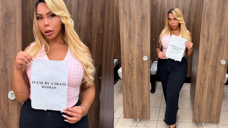 Influencer trans cria placa para banheiro e viraliza