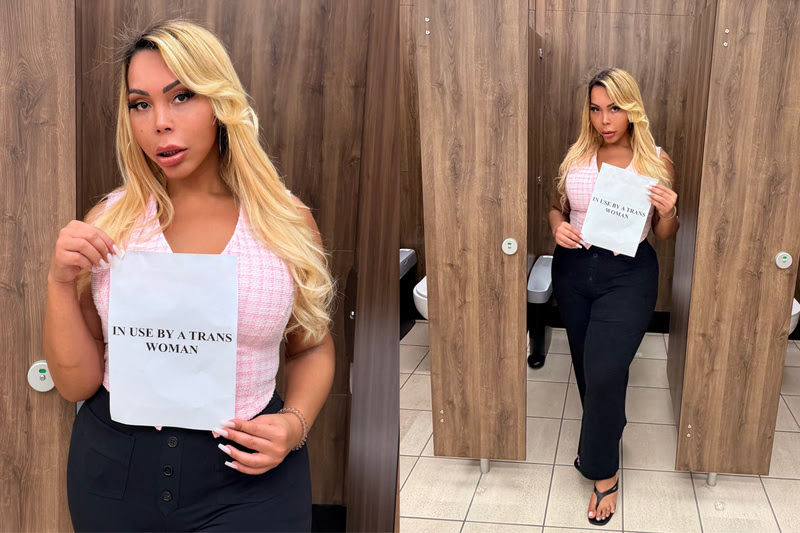 Influencer trans cria placa para banheiro e viraliza