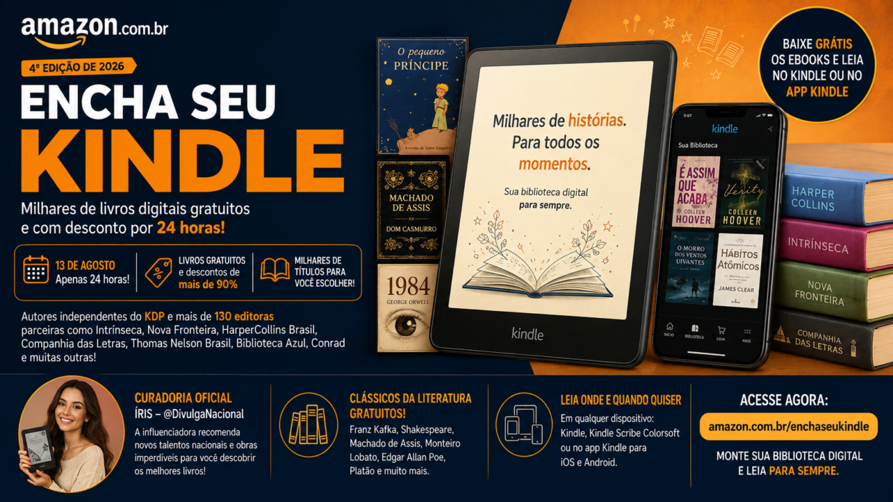 Amazon Brasil lança edição 2026 do Encha seu Kindle
