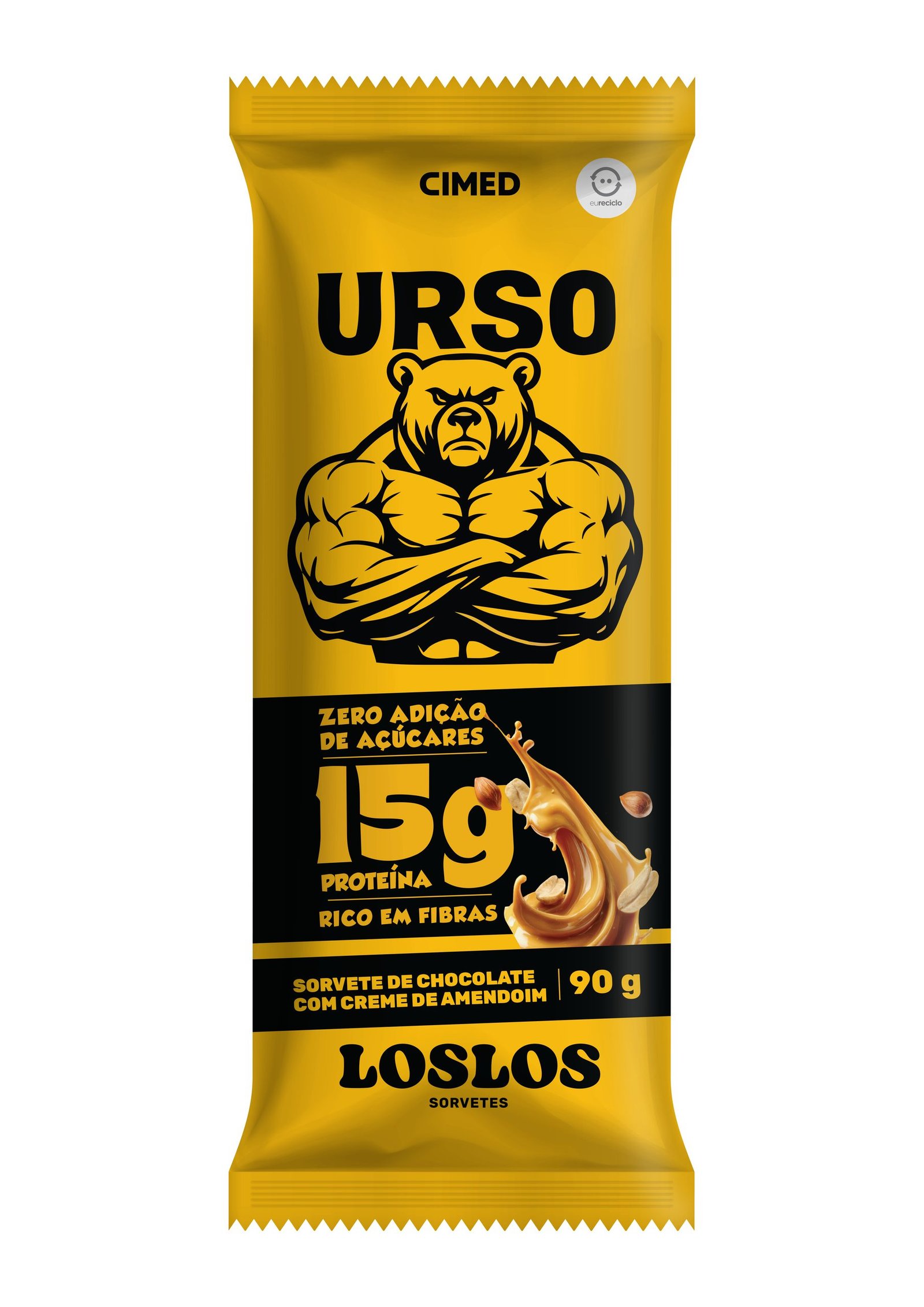 Urso e Los Los lançam picolé com 15 g de proteína