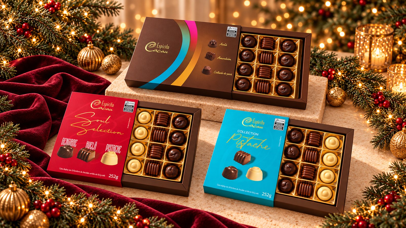 Espírito Cacau apresenta três linhas de bombons para presentear