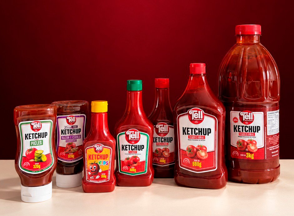 Tell Alimentos amplia linha de ketchups com novos sabores