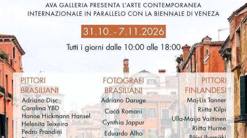 AVA Galleria reúne artistas brasileiros e finlandeses em Veneza