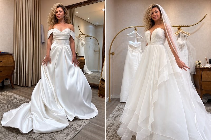 Barbeira nudista compra vestido de noiva por R$ 8 mil